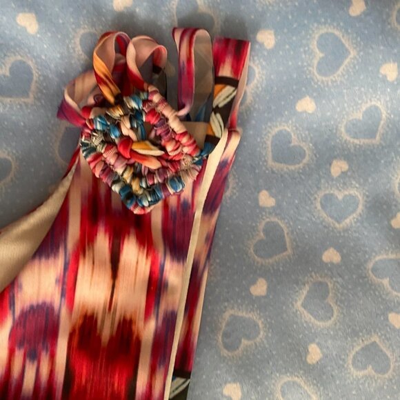 New Raisins Mai Tri Macrame Side Pant Bikini Cheeky Swim Bottons Chevron  Size L - Picture 4 of 9